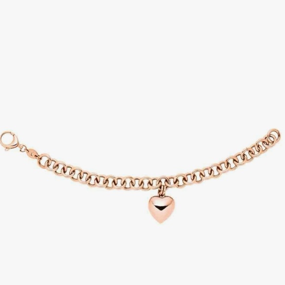 Fossil Brand Heart Charm Bracelet - Picture 3 of 6